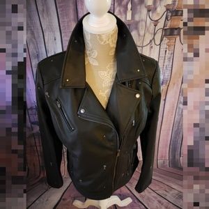 NOT Black faux leather jacket size M